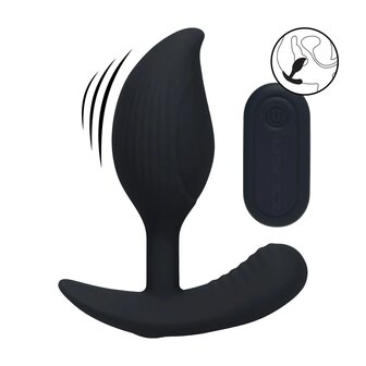 Butt Plug with Vibration and Remote Control &ndash; Black