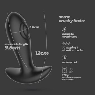 Octo &ndash; Butt Plug with Remote Control &ndash; Black