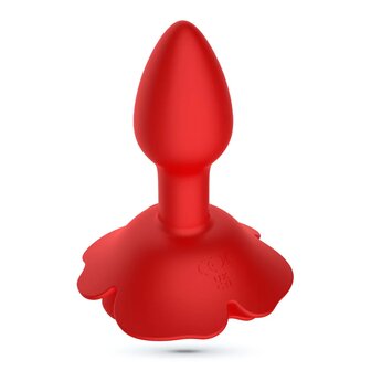 Giulietta Rotating Anal Rose Plug with Remote Control &ndash; Red