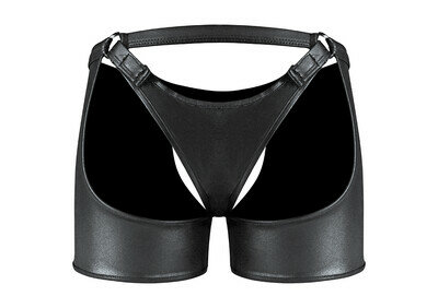 Poseidon Shorts mit offenem Schritt &amp; abnehmbarem String &ndash; Schwarz L/XL