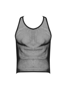 Stretch Netz Tank Top S/M Schwarz &ndash; Sexy Herren Mesh Shirt | Male Power