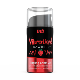 INTT Vibration Liquid Vibrator Gel Strawberry &ndash; Stimulating Intimate Gel with Vibrating Effect (15ml)