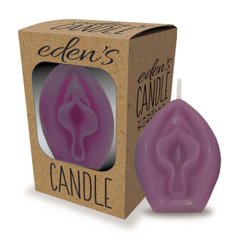 Eden&rsquo;s Candle Vanille Duftkerze Vagina - Lila