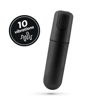 Wonka Vibrating Cock Ring with Rechargeable Bullet &ndash; Black Couples Pleasure Ring