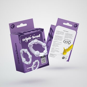 Triple Bead Cock Ring Set &ndash; Clear Stretchy Rings for Enhanced Stimulation and Comfort