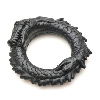 Black Caiman Silicone Cock Ring Black &ndash; Stretchy C-Ring for Enhanced Stamina &amp; Intensity