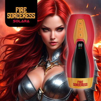 MASTURS Solara &ndash; Fire Sorceress Multifunctionele Masturbator