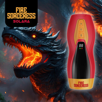 MASTURS Solara &ndash; Fire Sorceress Multifunctionele Masturbator