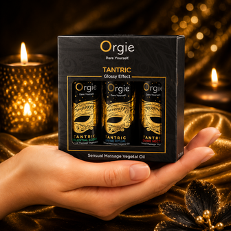 Orgie Tantric Mini Size Collection &ndash; Luxe Sensuele Massageolie Giftset met Glossy Effect
