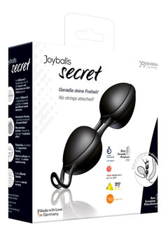 Joyballs Secret Zwarte Geisha Balls &ndash; Bekkenbodem Trainingsballen van TPE