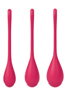 Satisfyer Yoni Power 1 Kegel Ball Set Rood &ndash; Siliconen Bekkenbodem Trainer
