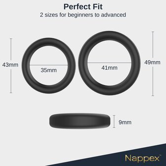 Nappex&trade; Rino Cock Ring Set &ndash; Siliconen Penisringen voor Meer Comfort, Ondersteuning en Partnerstimulatie