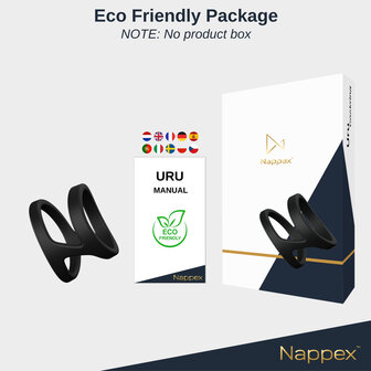 Nappex&trade; Uru Cockring &amp; Ball Divider &ndash; Premium Siliconen Cockring voor Comfort, Ondersteuning en Partnerstimulatie