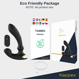 Nappex&trade; Tambo Prostaat- &amp; G-Spot Vibrator &ndash; Ritmische P-Spot Stimulatie, Krachtige Vibraties &amp; Intense Orgasmes