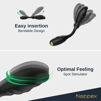 Nappex&trade; Dios Prostaatstimulator &amp; G-Spot Vibrator &ndash; Krachtige P-Spot Stimulatie, 10 Vibratiestanden &amp; Intense Orgasmes