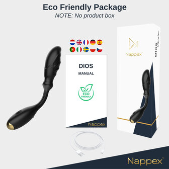 Nappex&trade; Dios Prostaatstimulator &amp; G-Spot Vibrator &ndash; Krachtige P-Spot Stimulatie, 10 Vibratiestanden &amp; Intense Orgasmes