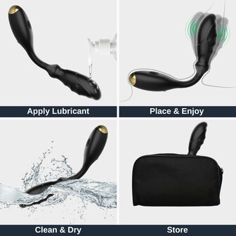 Nappex&trade; Dios Prostaatstimulator &amp; G-Spot Vibrator &ndash; Krachtige P-Spot Stimulatie, 10 Vibratiestanden &amp; Intense Orgasmes
