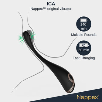 Nappex&trade; Ica Premium Spotvibrator &ndash; Krachtige Diepe Vibraties, 9 Intensiteitsniveaus &amp; Waterdicht Design