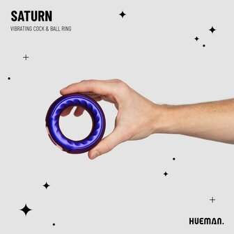 Hueman Saturn Vibrerende Cock- &amp; Balring &ndash; Krachtige Trillingen voor Langdurige Prestaties