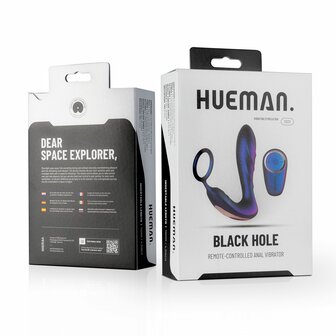 Hueman Black Hole Anaal Vibrator met Cockring