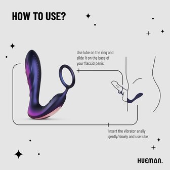 Hueman Black Hole Anaal Vibrator met Cockring