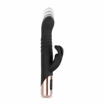 Rosy Gold Rabbit Vibrator Mit Sto&szlig;funktion - Schwarz