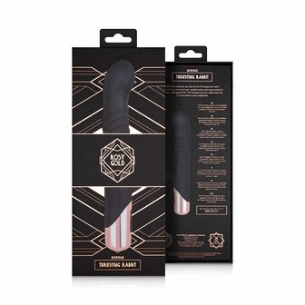 Rosy Gold Rabbit Vibrator Mit Sto&szlig;funktion - Schwarz