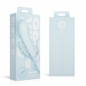 Good Vibes Only Triple Stimulation Vibe Blau &ndash; Luxus Silikon G-Punkt-, Klitoris- &amp; Analvibrator