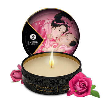 Shunga Massagekaars Rozengeur 30 ml &ndash; Warme massageolie voor een romantisch moment