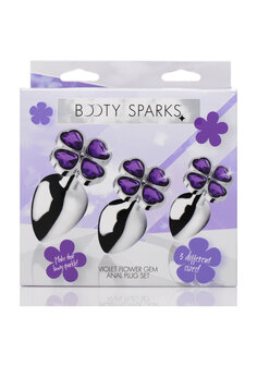 Violet Flower &ndash; Butt Plug Set &ndash; 3-delig