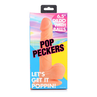 Realistische Dildo 19 cm met Zuignap &ndash; Stevig &amp; Flexibel | Blanke Huidskleur