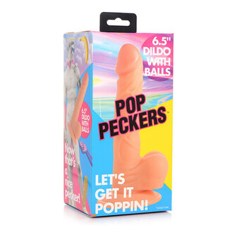 Realistische Dildo 19 cm met Zuignap &ndash; Stevig &amp; Flexibel | Blanke Huidskleur