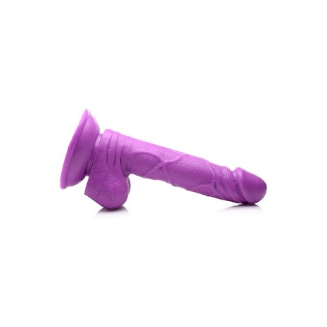 Dildo met ballen 16.5 cm Paars