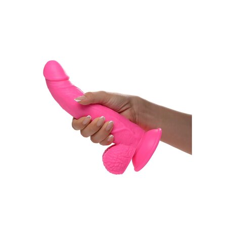 Dildo with balls and suction cup 19 cm (7.5 inch) Pink