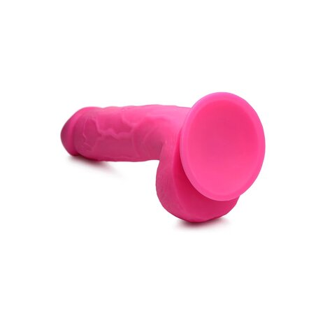 Dildo with Balls and Suction Cup 21 cm (8.25 inch) Pink