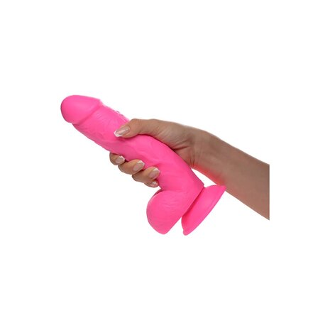 Dildo with Balls and Suction Cup 21 cm (8.25 inch) Pink