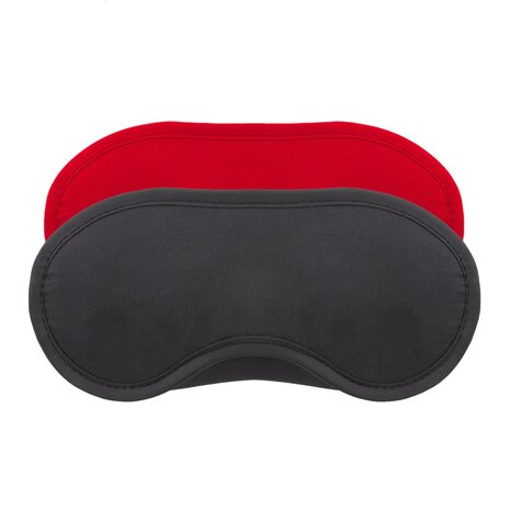 Satin Blindfolds - Twin Pack - Black/Red