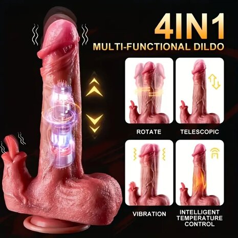 4 in 1 Vibrator met clit stimulator