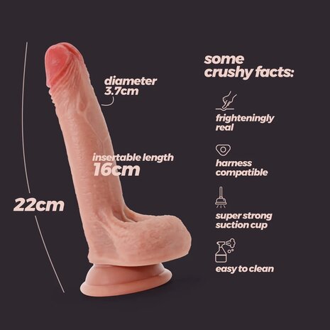 Dildo - 8" inch / 22 cm - Flesh