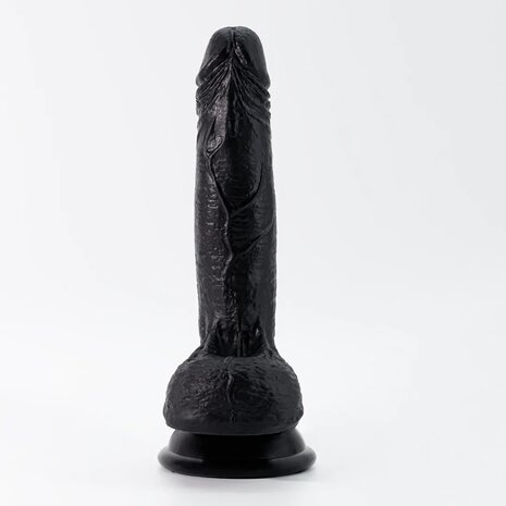 Dildo - 7" / 19 cm - Black / Zwart
