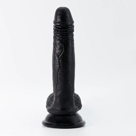 Dildo - 7" / 19 cm - Black / Zwart