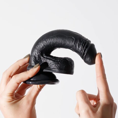 Dildo - 7" / 19 cm - Black / Zwart