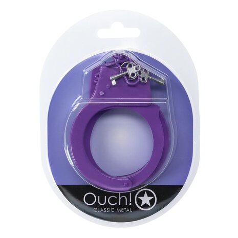 Metalen Handboeien Paars / Metal Handcuffs  Purple