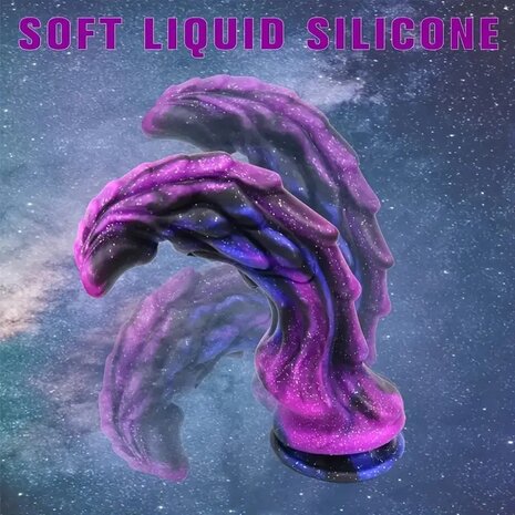 Dragon Dildo With Suction Cup Purple