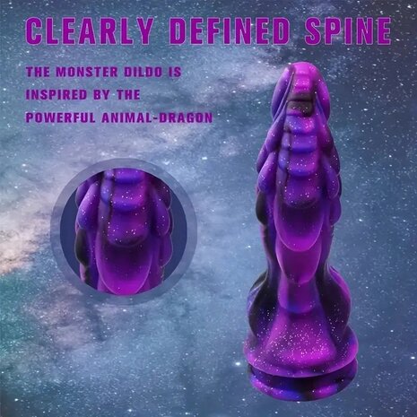 Dragon Dildo With Suction Cup Purple