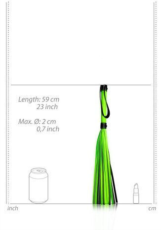 Zweep Flogger Groen-GlowInTheDark/  Whip Flogger Green-GlowInTheDark