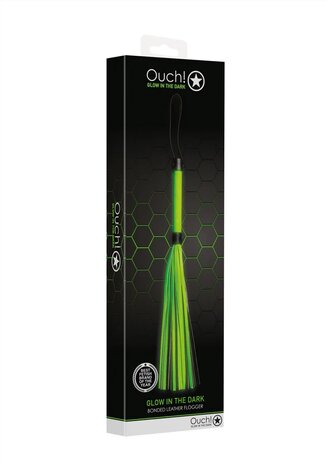 Zweep Flogger Groen-GlowInTheDark/  Whip Flogger Green-GlowInTheDark