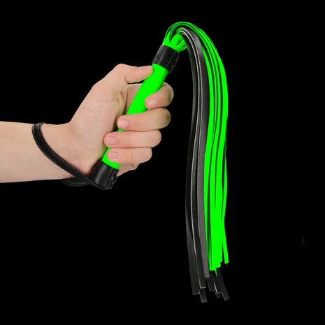 Zweep Flogger Groen-GlowInTheDark/  Whip Flogger Green-GlowInTheDark