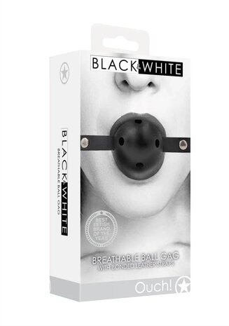 Ademende Bal Knevel Zwart / Breathable Ball Gag Black