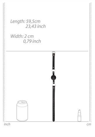 Ademende Bal Knevel Zwart / Breathable Ball Gag Black